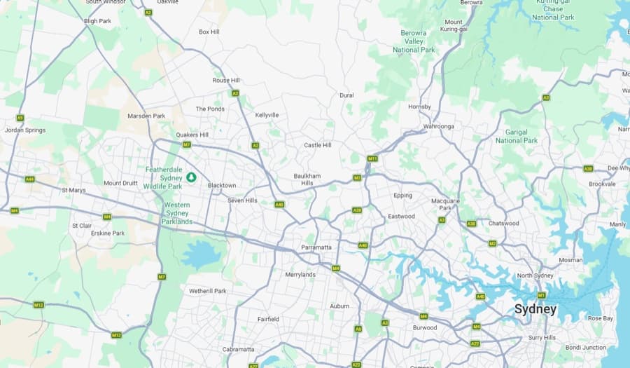 Map showing the security property location